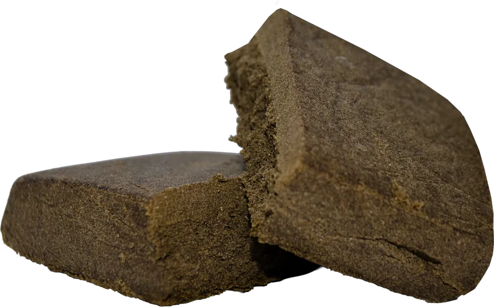 Hash Frozen: panetti compatti marrone-oliva dalla superficie opaca